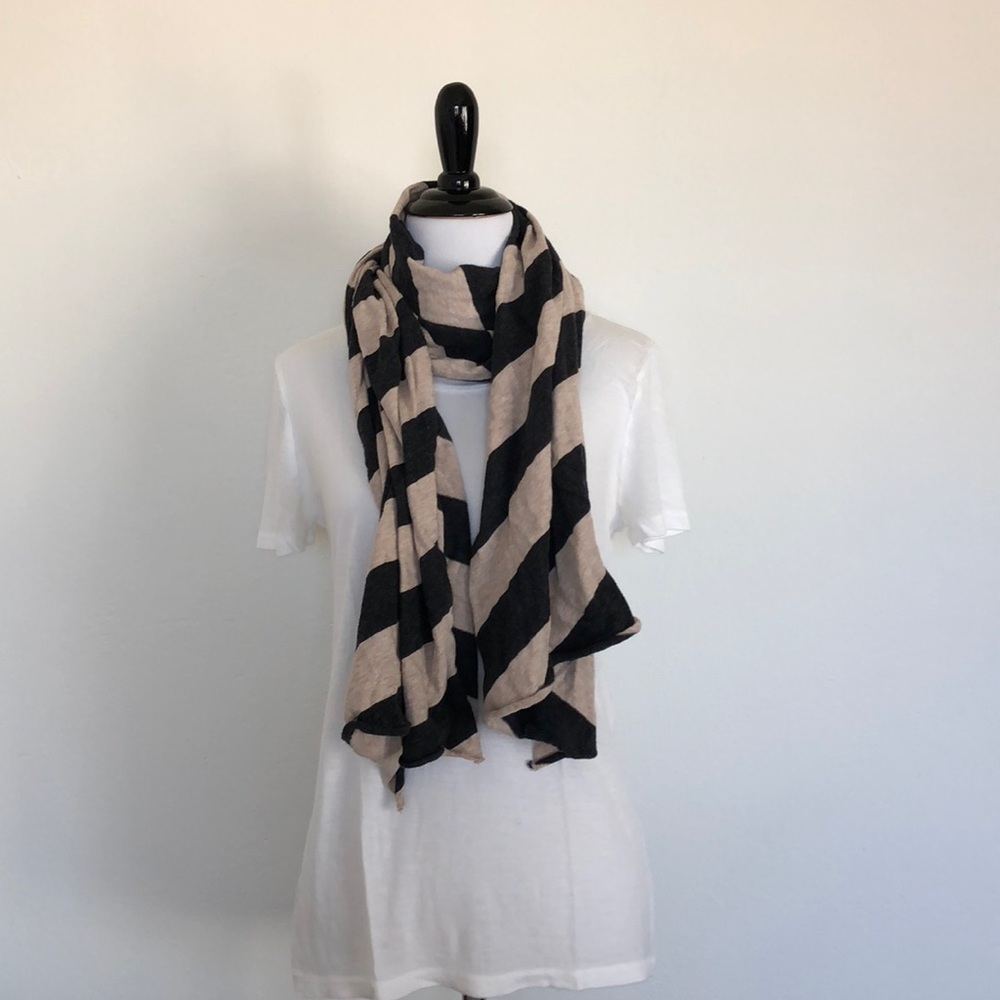 J.Crew Striped cotton scarf